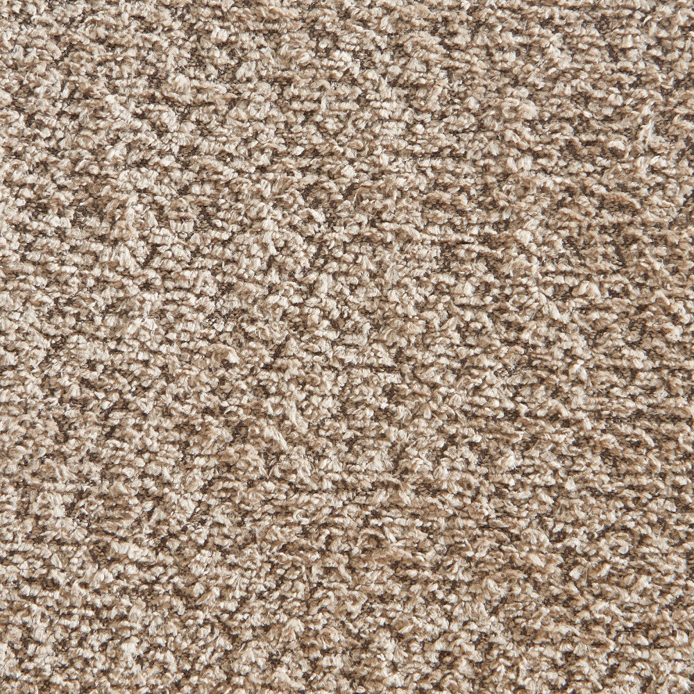 Ema - Set of 2 Bar Stools - Bouclé Fabric and Metal - Taupe