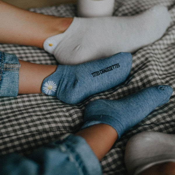 Lot De 5 Chaussettes Languette Fleur Enfants