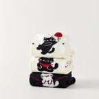 Lot De 3 Chaussettes Hautes Chat & Ballon