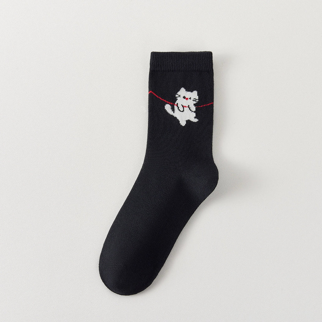 Lot De 3 Chaussettes Hautes Chat & Ballon