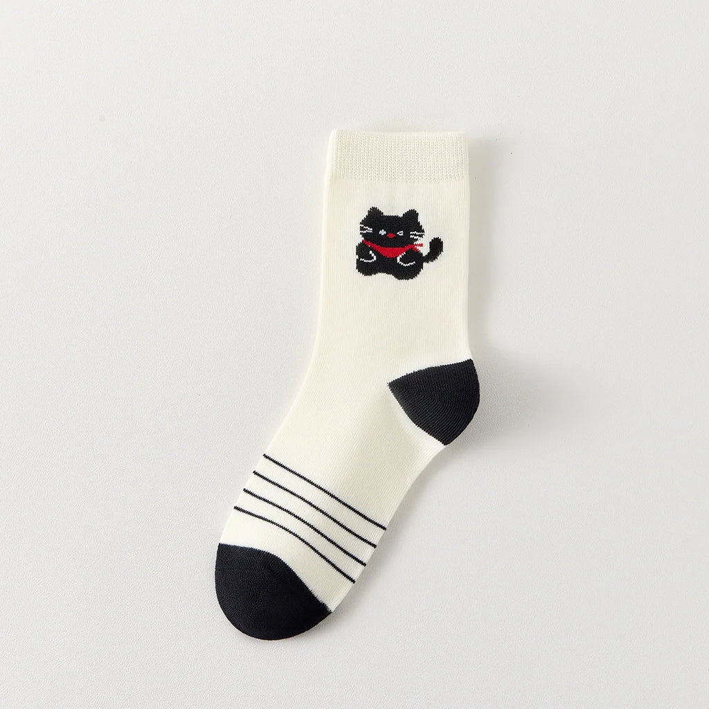Lot De 3 Chaussettes Hautes Chat & Ballon