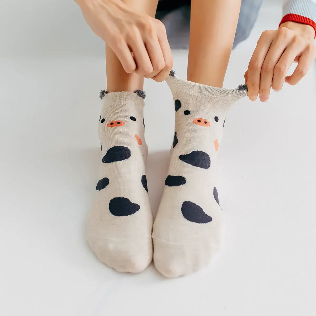 Lot de chaussettes animaux oreilles en relief 