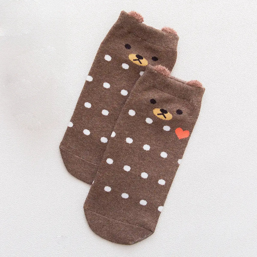 Lot de chaussettes animaux oreilles en relief 