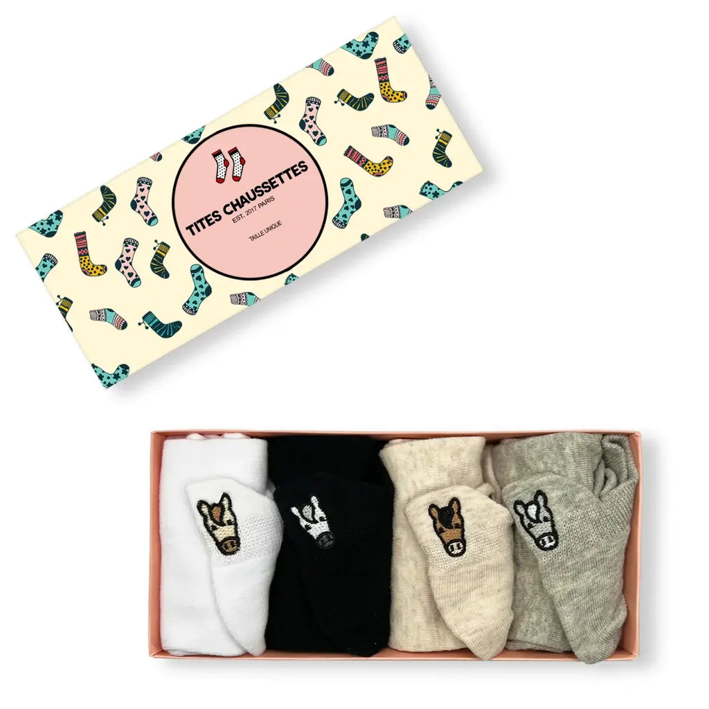 Lot De 4 Chaussettes Languette Cheval