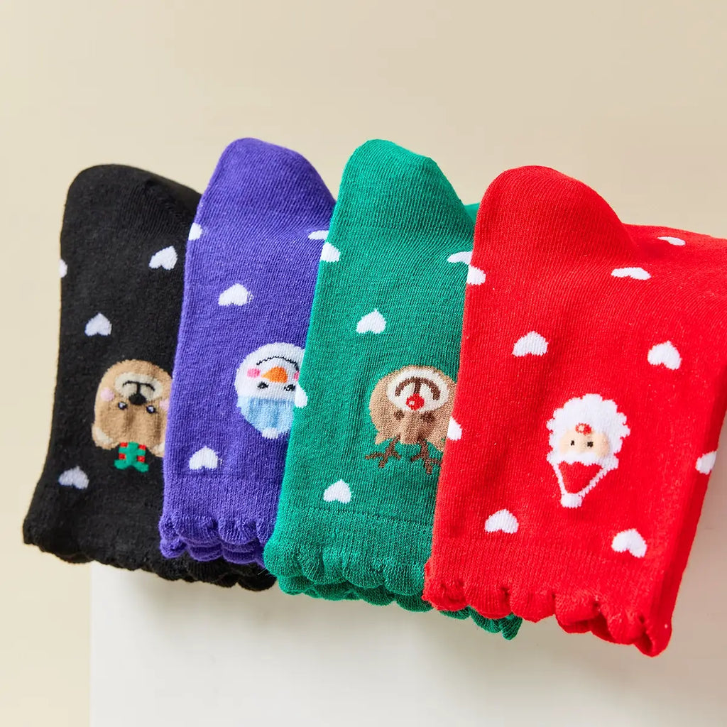 Chaussettes Coeur Noël & Volant