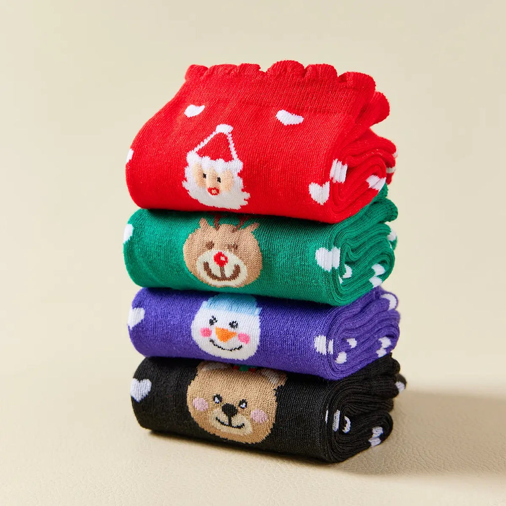 Chaussettes Coeur Noël & Volant