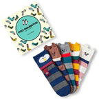 Lot De 5 Chaussettes Hautes Animaux Écharpe