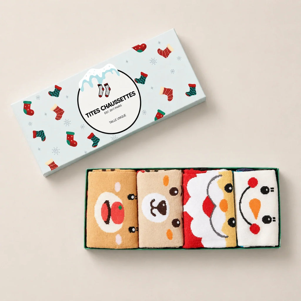 Lot De 4 Chaussettes Hautes Costume Noël