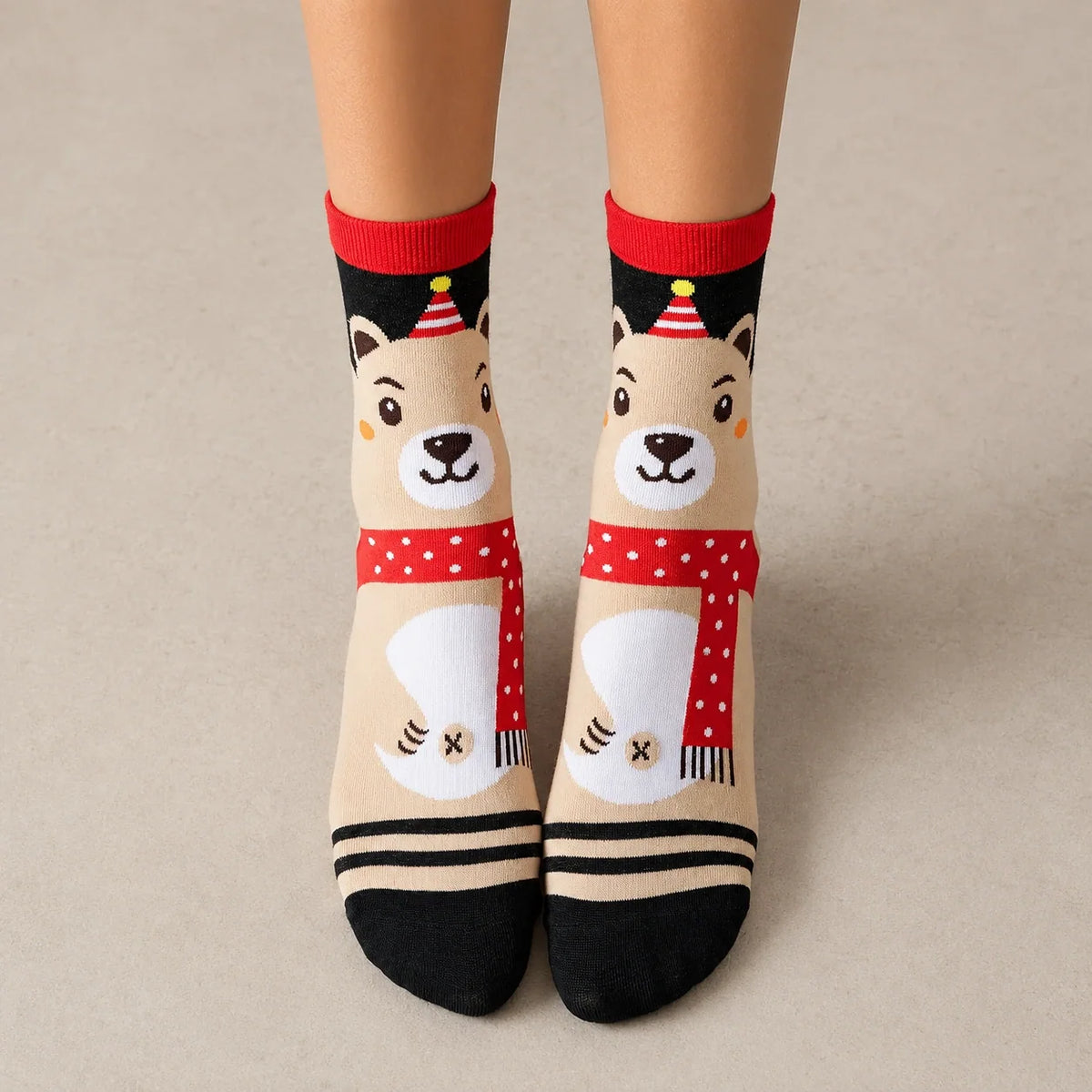 Lot De 4 Chaussettes Hautes Costume Noël