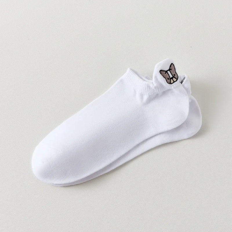 Chaussettes en coton à languette chien pour femme | Chaussettes confortables et élégantes | Idéales pour le quotidien ou les occasions spéciales | Disponibles en plusieurs couleurs 