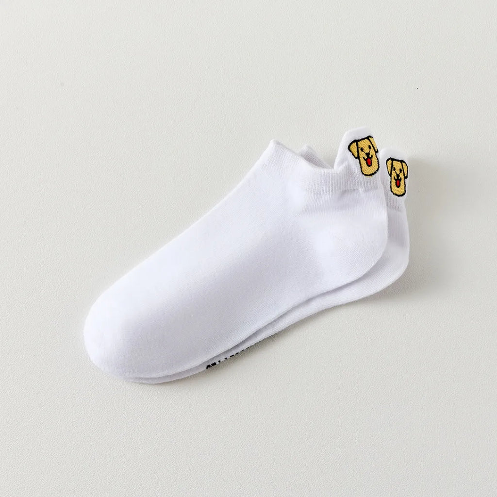Chaussettes en coton à languette chien pour femme | Chaussettes confortables et élégantes | Idéales pour le quotidien ou les occasions spéciales | Disponibles en plusieurs couleurs 