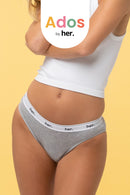 Joy Teen Menstrual Panties - Light Grey