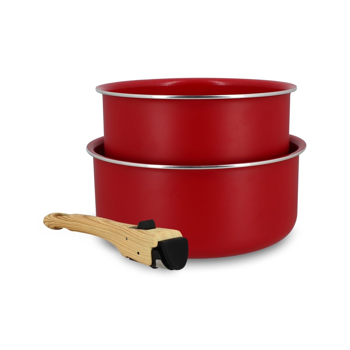 Colorama - Set of 2 Saucepans with Handle - Aluminium - 16/18 cm
