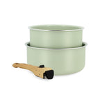 Colorama - Set of 2 Saucepans with Handle - Aluminium - 16/18 cm