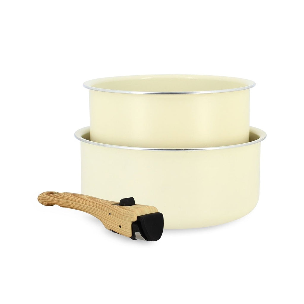 Colorama - Set of 2 Saucepans with Handle - Aluminium - 16/18 cm