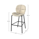 Set of 2 Iris Bar Stools - Beige