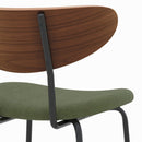Chaise pour îlot central Jade en velours côtelé vert kaki 64.5 cm (lot de 2)