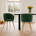 Chiara - Lot De 2 Chaises En Velours Vert