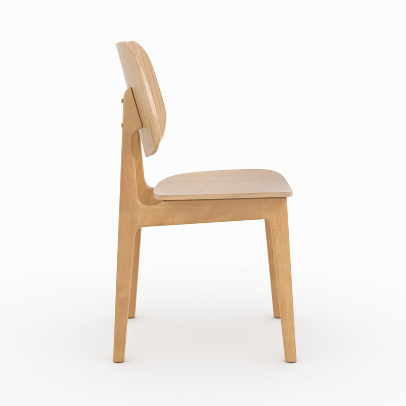 Set of 2 Clyde Chairs - Light Brown