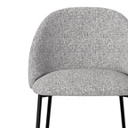 Karl - Lot De 2 Chaises Pour Îlot Central En Tissu Chiné Gris Clair