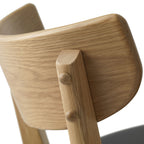 Aude - Set of 2 Bar Stools - Wood and Faux Leather - Light Wood