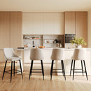 Set of 2 Pipo Bar Stools - Beige