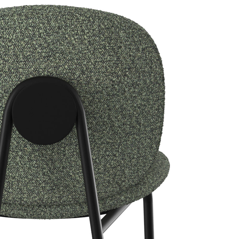 Chaise pour îlot central Iris en tissu bouclé vert kaki 63,5 cm (lot de 2)