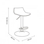Heribo - Lot De 2 Chaises De Bar Réglables H58 - Plastique & Métal - Vert