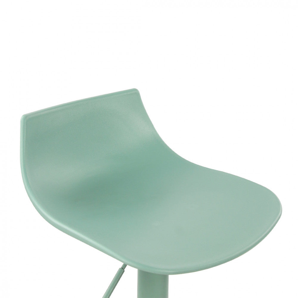 Heribo - Lot De 2 Chaises De Bar Réglables H58 - Plastique & Métal - Vert
