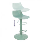 Heribo - Lot De 2 Chaises De Bar Réglables H58 - Plastique & Métal - Vert