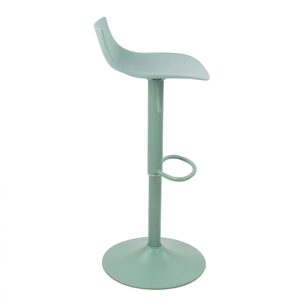 Heribo - Lot De 2 Chaises De Bar Réglables H58 - Plastique & Métal - Vert