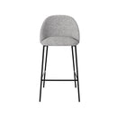 Chaise de bar Karl en tissu gris clair 66 cm (lot de 2)