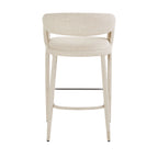 Romy - Lote de 2 taburetes de bar - Tela - Beige jaspeado