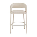 Romy - Lote de 2 taburetes de bar - Tela - Beige jaspeado