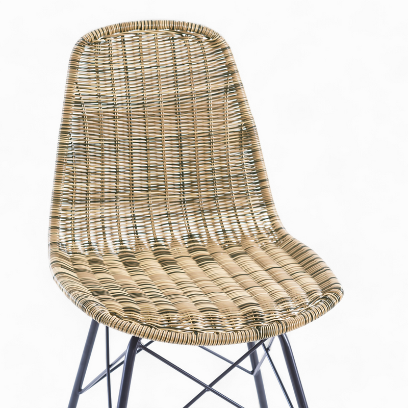 lot de 2 chaises en resine tressee