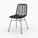 Chaise Tamara en rotin noir (lot de 2)