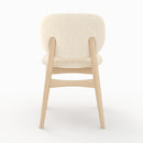 Lot de 2 chaises Paulette en tissu bouclé beige