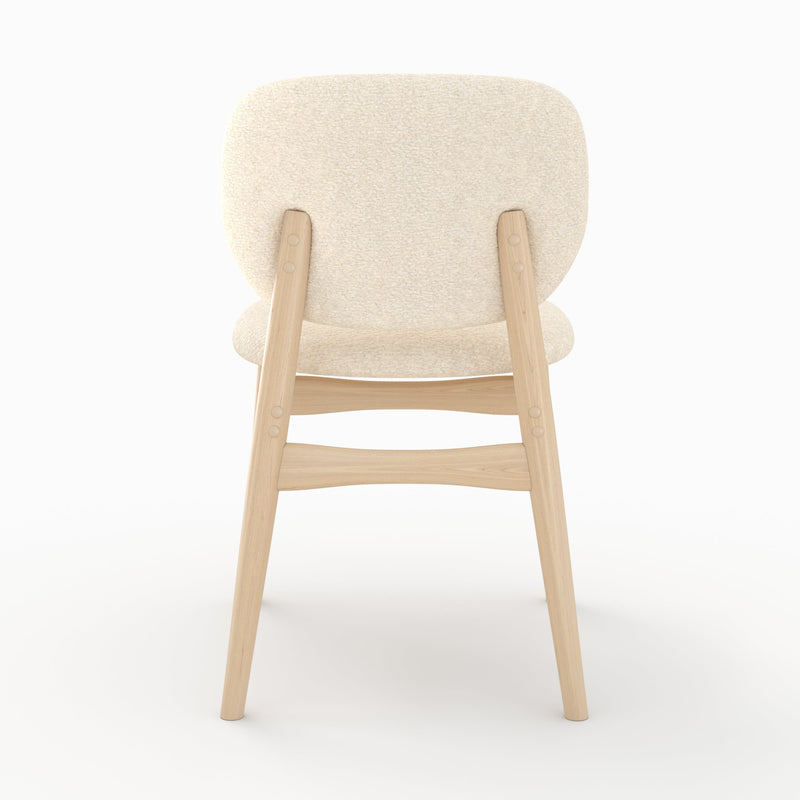 Lot de 2 chaises Paulette en tissu bouclé beige