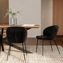 Set of 2 Groom Chairs - Black