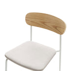 Arno - Set of 2 Chairs - Fabric and Metal - Beige