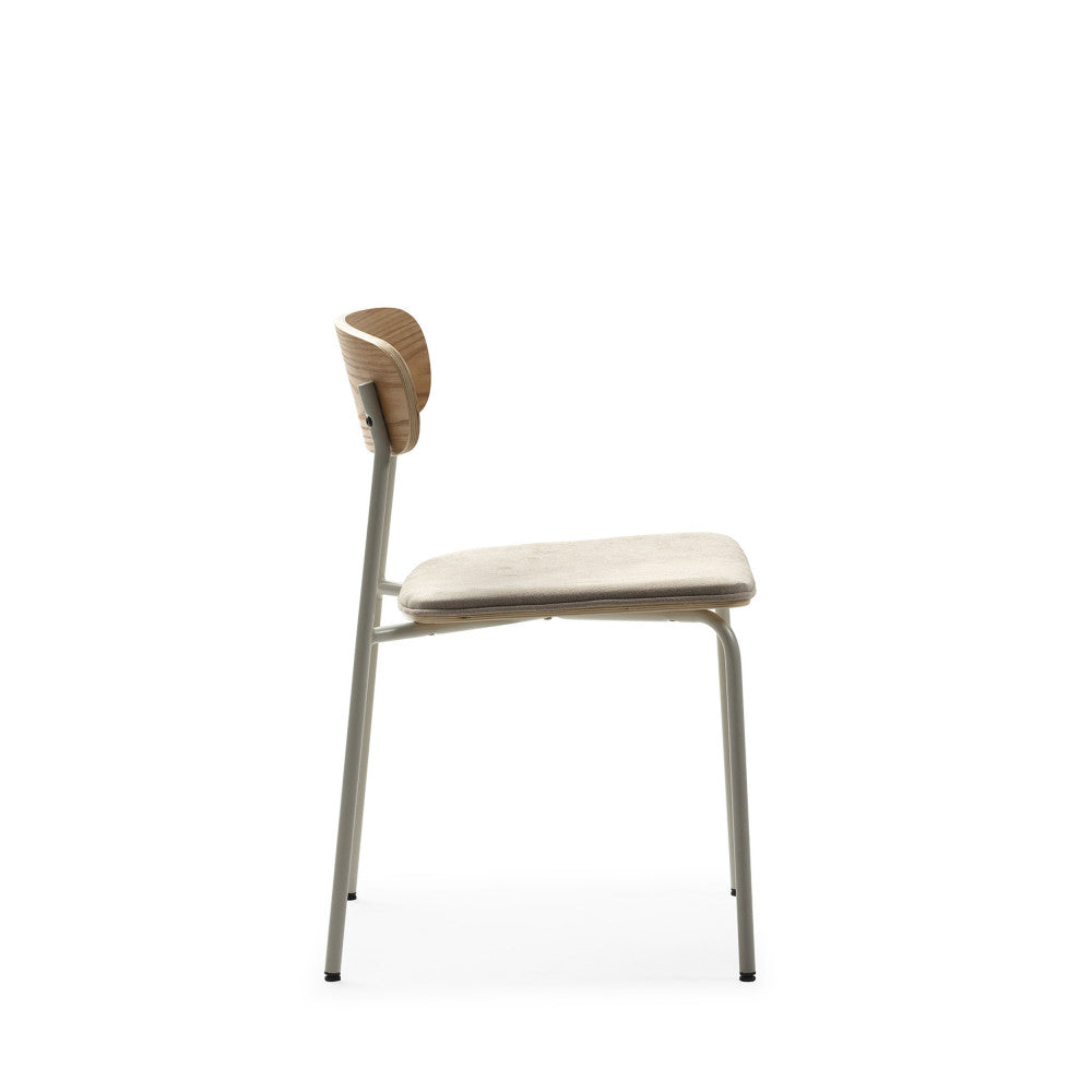Arno - Set of 2 Chairs - Fabric and Metal - Beige