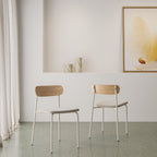 Arno - Set of 2 Chairs - Fabric and Metal - Beige