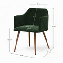 lot de 2 chaises en velours vert fonce daisy
