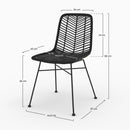 Chaise Tamara en rotin noir (lot de 2)