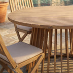 Lina - Lote de 2 sillas plegables de jardín - Madera - Madera clara