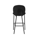 Chaise pour îlot central Iris en tissu bouclé noir 63,5 cm (lot de 2)