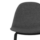 Chaise pour îlot central Henrik en tissu gris foncé 65,5 cm (lot de 2)
