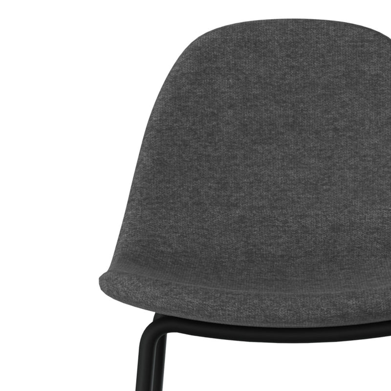 Chaise pour îlot central Henrik en tissu gris foncé 65,5 cm (lot de 2)