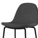 Chaise pour îlot central Henrik en tissu gris foncé 65,5 cm (lot de 2)