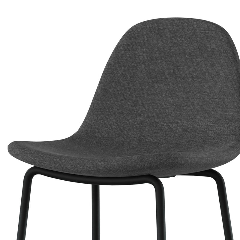 Chaise pour îlot central Henrik en tissu gris foncé 65,5 cm (lot de 2)